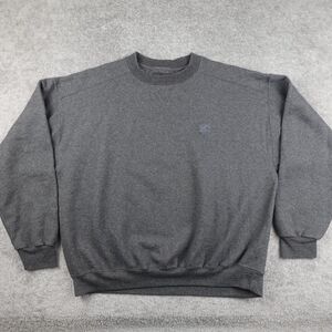 Vintage Starter Sweatshirt Men's L Gray Pro 80 Heavyweight Crewneck Logo Blank